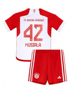 Bayern Munich Jamal Musiala #42 Dječji Domaci Dres kompleti 2023-24 Kratak Rukavima (+ kratke hlače)